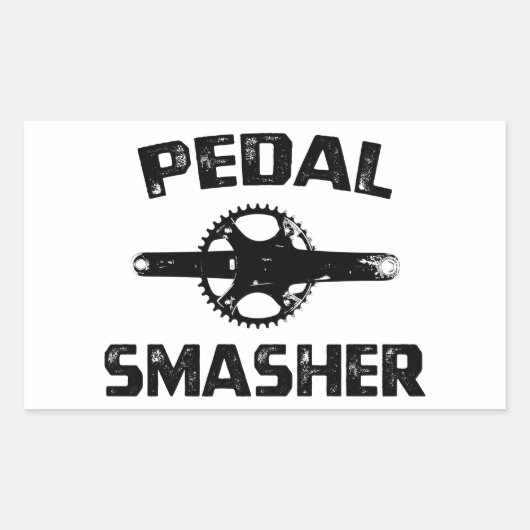 Pedal Smasher Rechthoekige Sticker (Voorkant)
