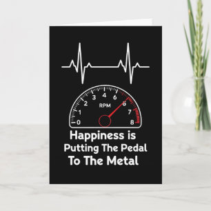 Pedal to the Metal RPM Racing Hartslag T-shirt Kaart