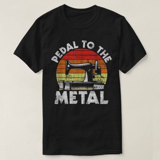 Pedal to the Metal - Sewing Machine Quilti T-shirt (Design voorkant)