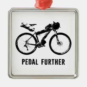 Pedal Verder Bikepacking Metalen Ornament