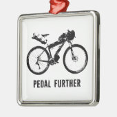 Pedal Verder Bikepacking Metalen Ornament (Links)