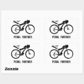 Pedal Verder Bikepacking Rechthoekige Sticker (Vel)
