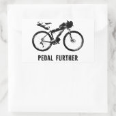 Pedal Verder Bikepacking Rechthoekige Sticker (Tas)