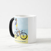 Pedal Your Spirit Poster – Inspirerend fietstocht Magische Mok (Voorkant links)