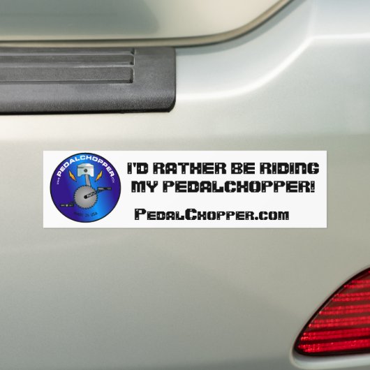 PedalChopper-Bumpersticker Bumpersticker (Op auto)