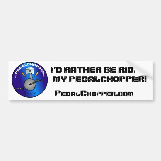 PedalChopper-Bumpersticker Bumpersticker (Voorkant)