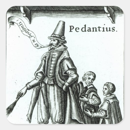 "Pedantius" Vierkante Sticker (Voorkant)