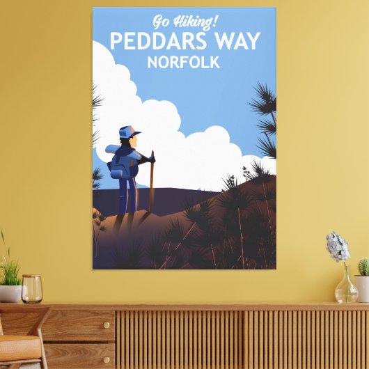 Peddars Way Norfolk Hiking poster Canvas Afdruk (Insitu (Woonkamer))