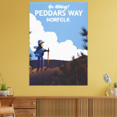 Peddars Way Norfolk Wandelposter Canvas Afdruk (Insitu (Woonkamer))