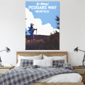 Peddars Way Norfolk Wandelposter Canvas Afdruk (Insitu (Slaapkamer))