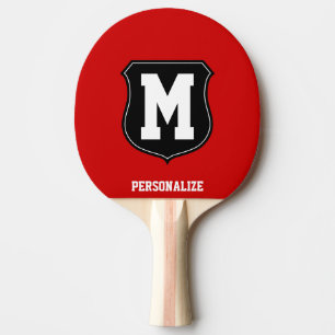 Peddel de met monogram van de naampingpong voor tafeltennisbatje