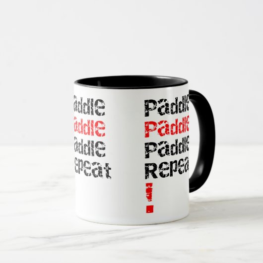 Peddel... Herhalen - Stand up paddle board ontwerp Mok (Voorkant rechts)