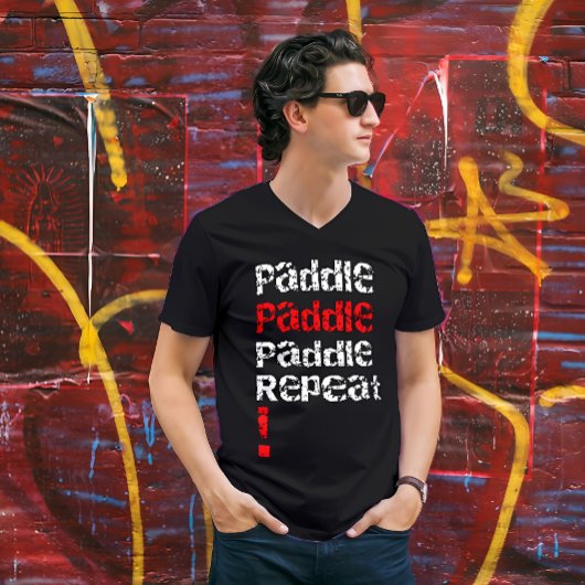 Peddel... Herhalen - Stand up paddle board ontwerp T-shirt
