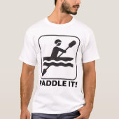 PEDDEL HET! Canoeing de T-shirts van het Roeien (Voorkant)