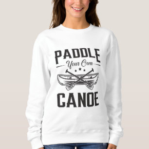 peddel je eigen kano boot varen zeiler rivier trui