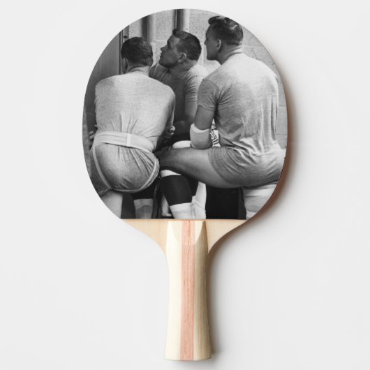 peddel met Footballs potten Tafeltennisbatje (Voorkant)