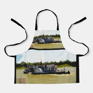  peddel stoomboot aquarel, Kinder Schort