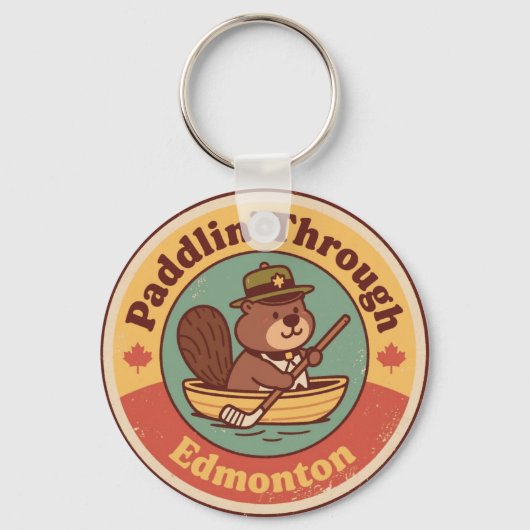 Peddelen door Edmonton Kunst Sleutelhanger (Voorkant)