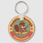 Peddelen door Edmonton Kunst Sleutelhanger (Achterkant)