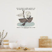 Peddelen stroomopwaarts poster (Keuken)