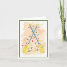 Peddels met kerstverlichting kaart