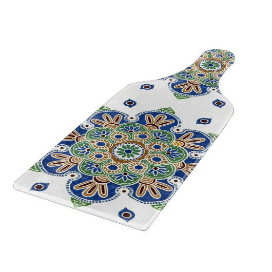 Peddelvormige medaillon glazen snijplank (Hoek)