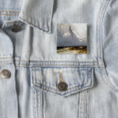 Peder Balke Stetind in Fog Vierkante Button 5,1 Cm (In situ)