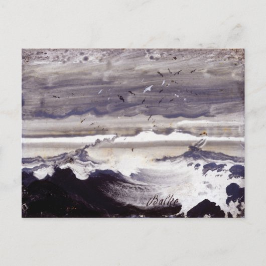 Peder Balke Stormy Zee Briefkaart (Voorkant)