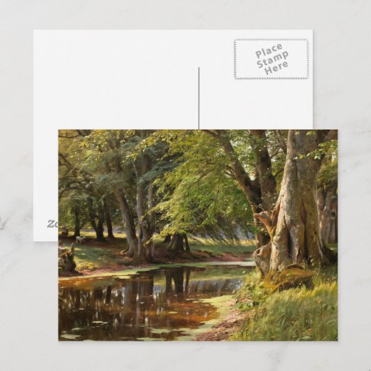 Peder Monsted - boslandschap Briefkaart (Voorkant / Achterkant)