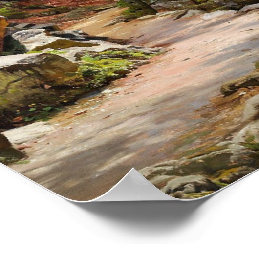 Peder Monsted - Een bos nabij Ilsenburg Poster (Hoek)