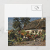 Peder Monsted - Een katoentuin met kippen Briefkaart (Voorkant / Achterkant)