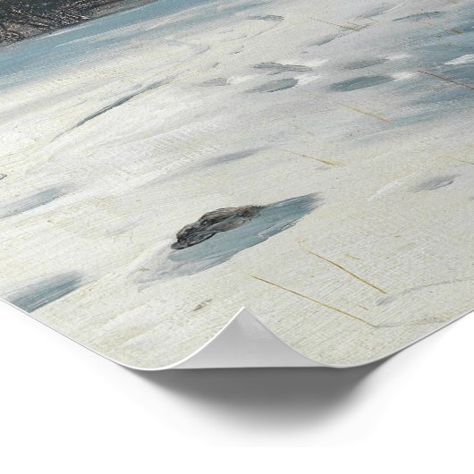 Peder Monsted - een zonnige winterdag Poster (Hoek)