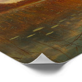 Peder Monsted - Sunset over een Deense Fjord Poster (Hoek)