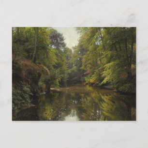Peder Monsted - Wooded River Landscape Briefkaart