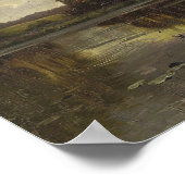 Peder Monsted - Zonnetijd over een bosmeer Poster (Hoek)