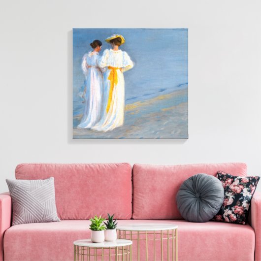 Peder Severin Kroyer - Anna Ancher & Marie Kroyer Canvas Afdruk (Insitu (Woonkamer))