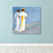 Peder Severin Kroyer - Anna Ancher & Marie Kroyer Canvas Afdruk (Insitu (Houten vloer))