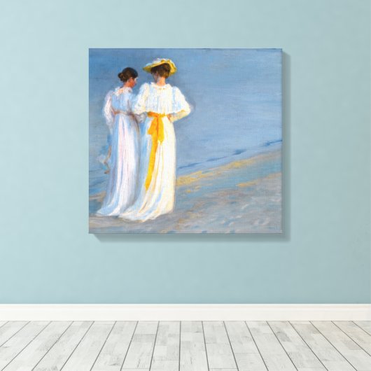 Peder Severin Kroyer - Anna Ancher & Marie Kroyer Canvas Afdruk (Insitu (Houten vloer))
