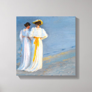 Peder Severin Kroyer - Anna Ancher & Marie Kroyer Canvas Afdruk