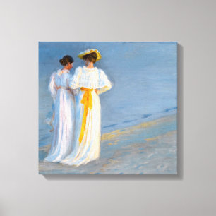 Peder Severin Kroyer - Anna Ancher & Marie Kroyer Canvas Afdruk