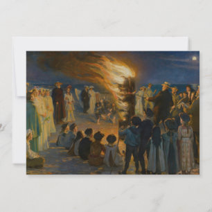 Peder Severin Kroyer - Bonfire in de nacht van de  Bedankkaart