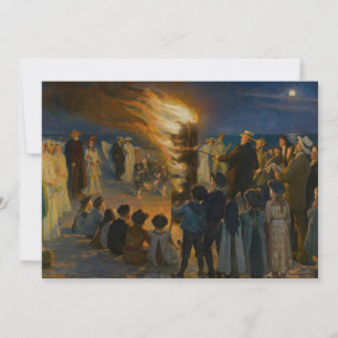 Peder Severin Kroyer - Bonfire in de nacht van de  Kaart