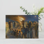 Peder Severin Kroyer - Bonfire in de nacht van de  Kaart (Staand voorkant)