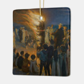 Peder Severin Kroyer - Bonfire in de nacht van de  Keramisch Ornament (Links)