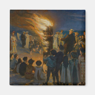 Peder Severin Kroyer - Bonfire in de nacht van de  Magneet