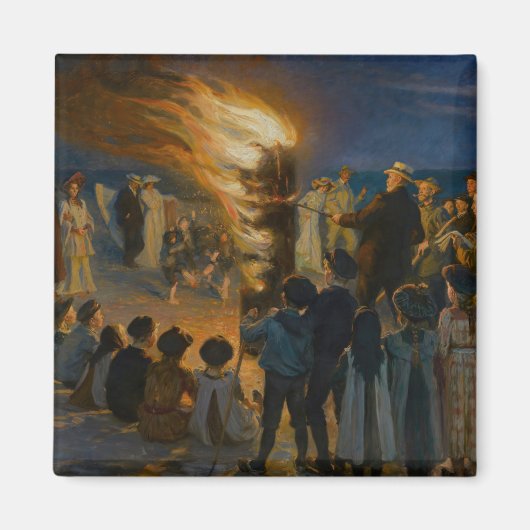 Peder Severin Kroyer - Bonfire in de nacht van de Magneet (Voorkant)