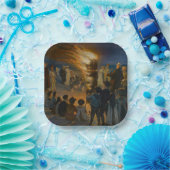 Peder Severin Kroyer - Bonfire in de nacht van de Papieren Bordje (Feest)