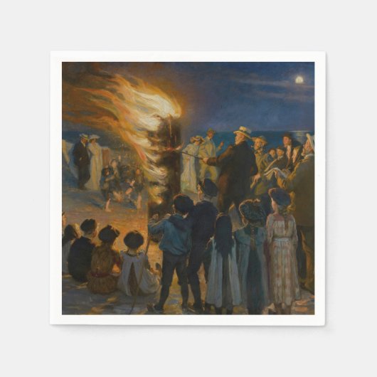 Peder Severin Kroyer - Bonfire in de nacht van de  Servet (Voorkant)