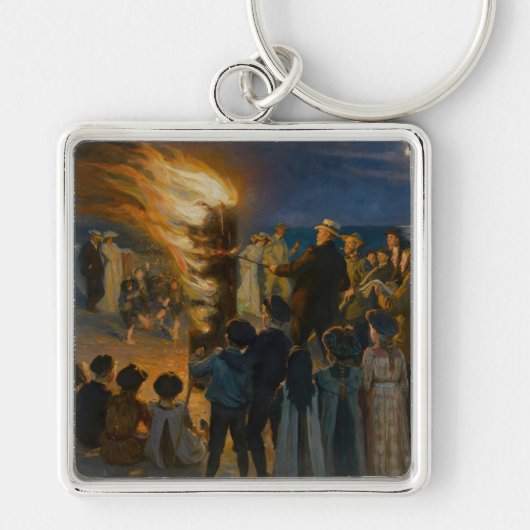 Peder Severin Kroyer - Bonfire in de nacht van de  Sleutelhanger (Voorkant)