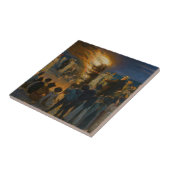 Peder Severin Kroyer - Bonfire in de nacht van de  Tegeltje (Zijkant)